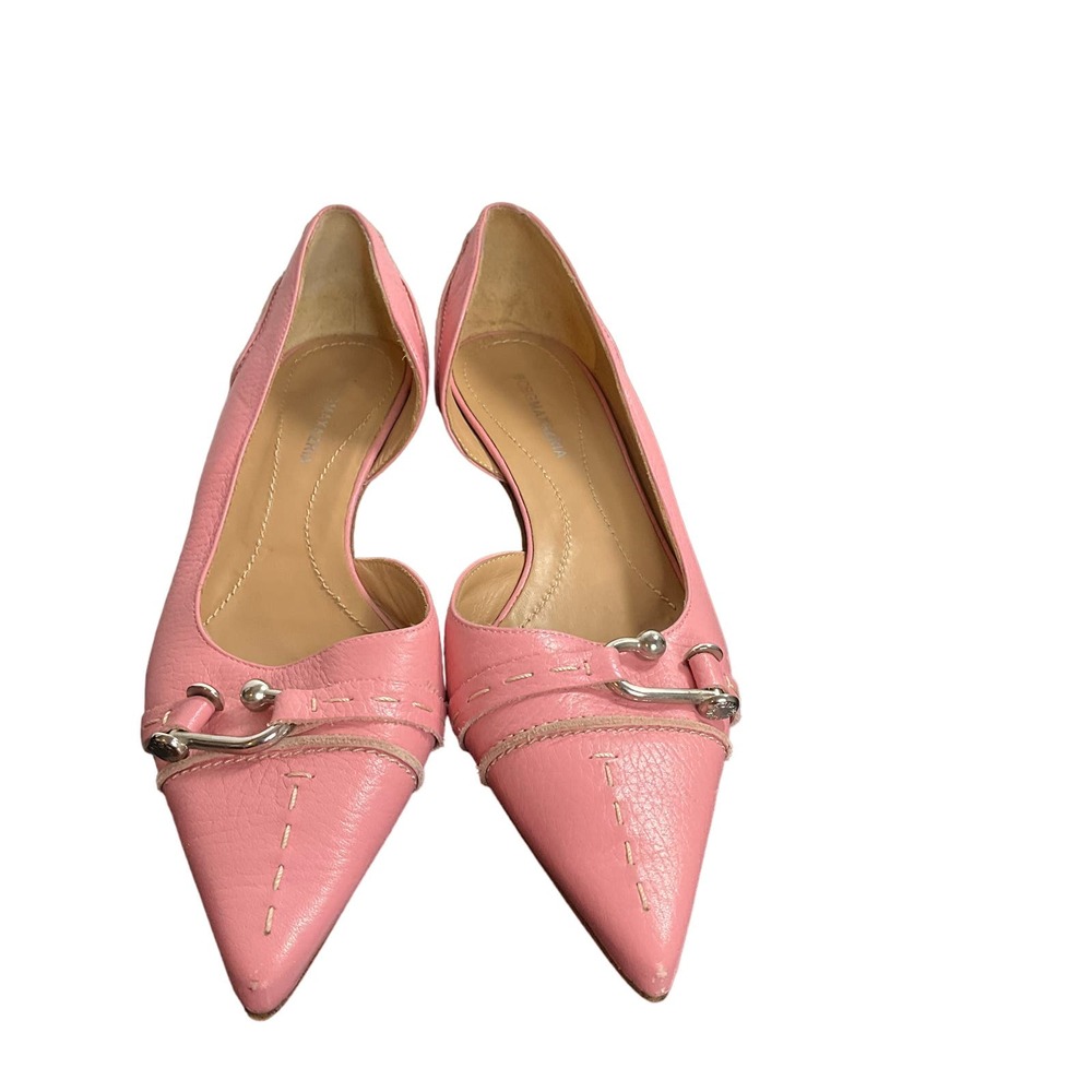 BCBG Maxazria | Pink Leather Kitten Heels | Size 7m